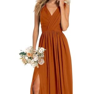 Women’s V-Neck Bridesmaid Dress